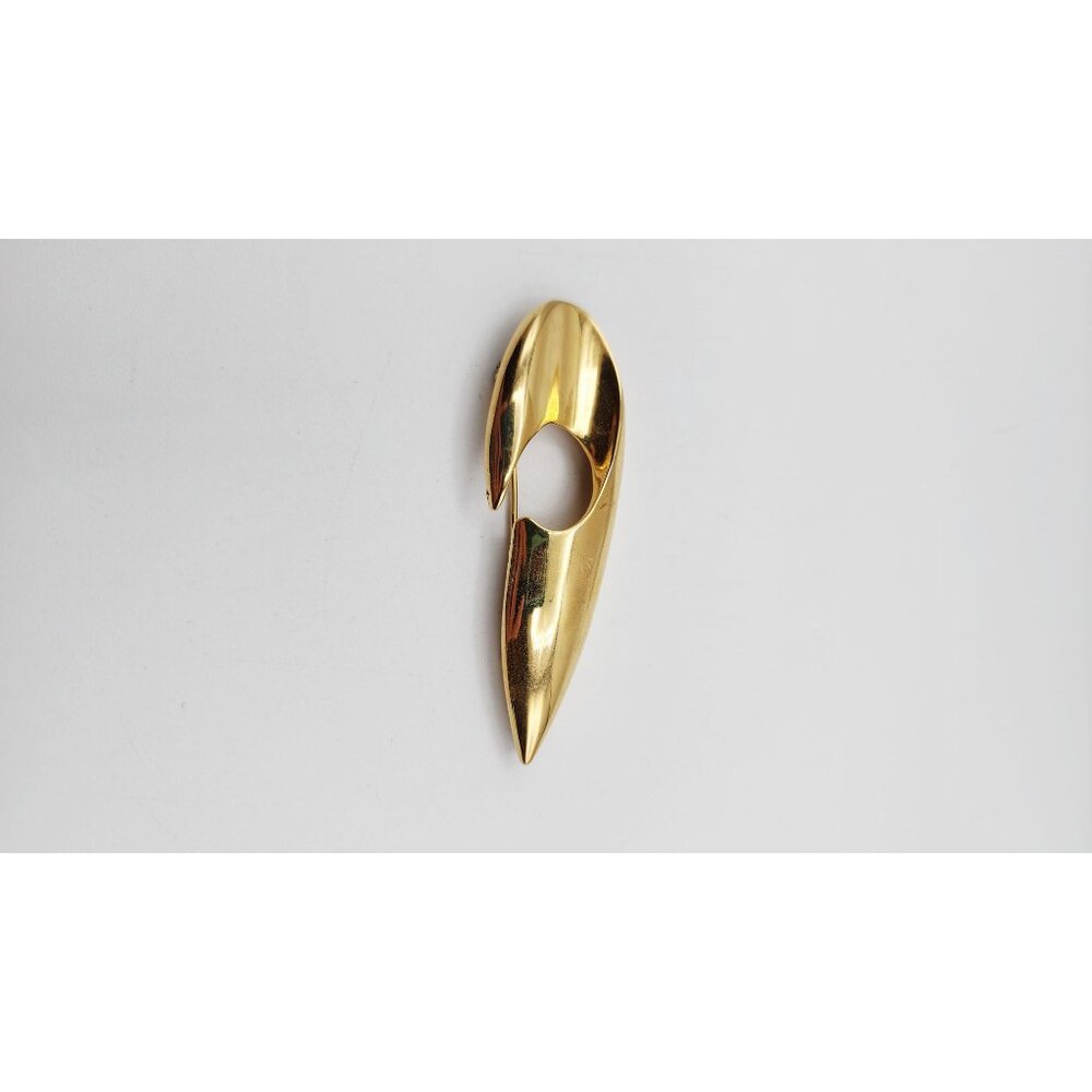 M Jent Gold tone brooch pin 3"
